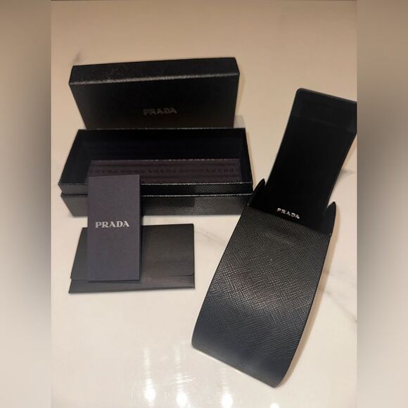 PRADA Sunglasses - A 02S - BLACK on Black - BRAND NEW with Case-Box-Paperwork - Picture 2 of 13